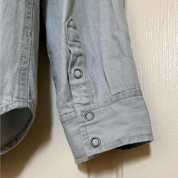 Eileen Fisher Chambray Shirt Top - Picture 4 of 5